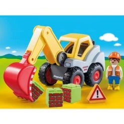 PLAYMOBIL 70125 1.2.3 Schaufelbagger, Konstruktionsspielzeug -Ravensburger Verkäufe PLAYMOBIL 70125 1 2 3 Schaufelbagger Konstruktionsspielzeug@@1sspke1i 2