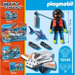 PLAYMOBIL 70145 City Action Seenot: Tauchscooter Im Rettungseinsatz, Konstruktionsspielzeug 7 PLAYMOBIL 70145 City Action Seenot: Tauchscooter Im Rettungseinsatz, Konstruktionsspielzeug -Ravensburger Verkäufe PLAYMOBIL 70145 City Action Seenot Tauchscooter im Rettungseinsatz Konstruktionsspielzeug@@1685385 3