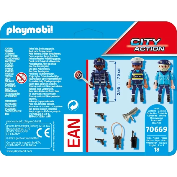 PLAYMOBIL 70669 City Action Figurenset Polizei, Konstruktionsspielzeug 3 PLAYMOBIL 70669 City Action Figurenset Polizei, Konstruktionsspielzeug – Bild 3