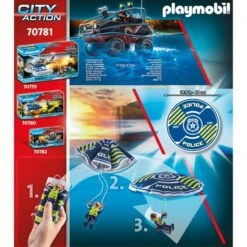 PLAYMOBIL 70781 City Action Polizei-Fallschirm: Verfolgung Des Amphibien-Fahrzeugs, Konstruktionsspielzeug -Ravensburger Verkäufe PLAYMOBIL 70781 City Action Polizei Fallschirm Verfolgung des Amphibien Fahrzeugs Konstruktionsspielzeug@@1802191 6