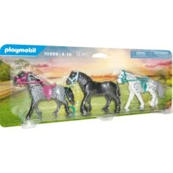 PLAYMOBIL 70999 Country 3 Pferde: Friese, Knabstrupper & Andalusier, Konstruktionsspielzeug