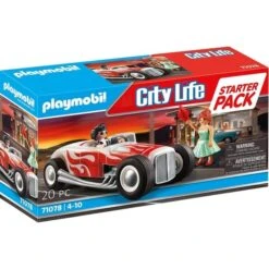 PLAYMOBIL 71078 City Life Starter Pack Hot Rod, Konstruktionsspielzeug