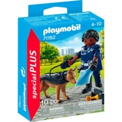 PLAYMOBIL 71162 SpecialPlus Polizist Mit Spürhund, Konstruktionsspielzeug