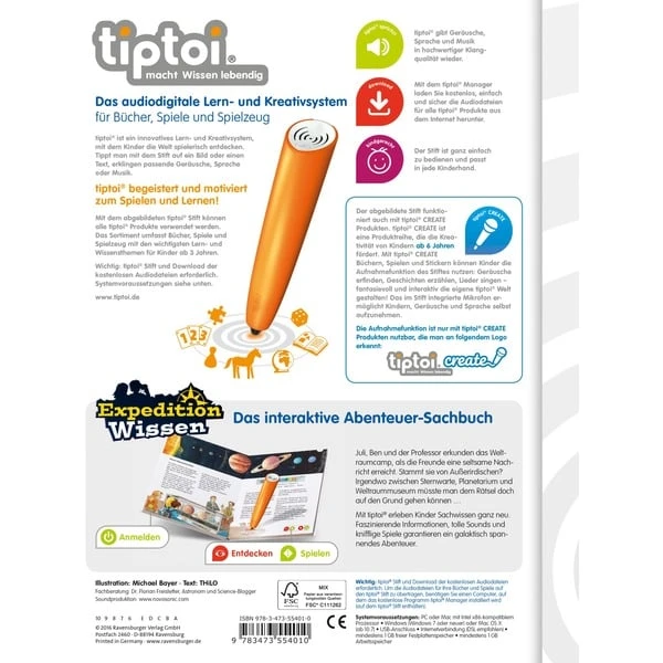 Ravensburger Tiptoi Expedition Wissen: Weltraum, Lernbuch 2 Ravensburger Tiptoi Expedition Wissen: Weltraum, Lernbuch – Bild 2