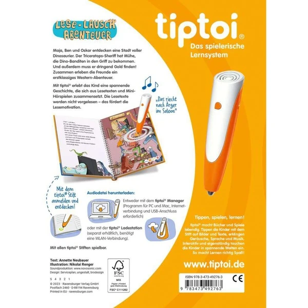 Ravensburger Tiptoi Lese-Lausch-Abenteuer: Dino-Stadt, Lernbuch 3 Ravensburger Tiptoi Lese-Lausch-Abenteuer: Dino-Stadt, Lernbuch – Bild 3