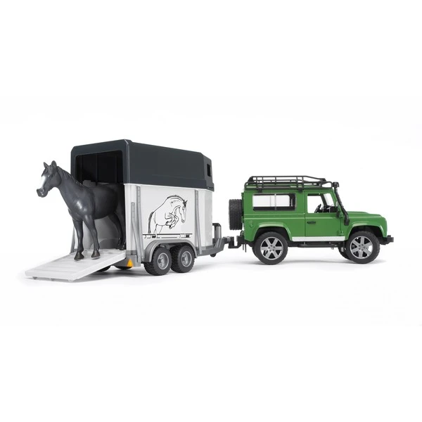 Bruder Land Rover Defender Mit Pferdeanhänger, Modellfahrzeug 2 Bruder Land Rover Defender Mit Pferdeanhänger, Modellfahrzeug – Bild 2