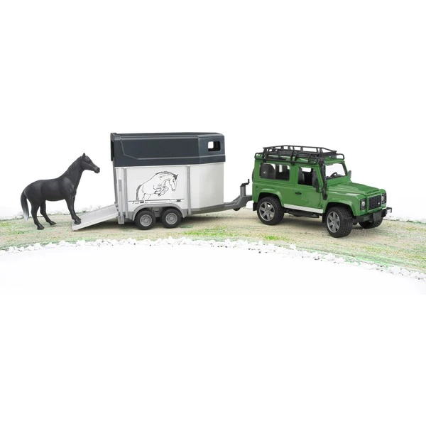 Bruder Land Rover Defender Mit Pferdeanhänger, Modellfahrzeug 3 Bruder Land Rover Defender Mit Pferdeanhänger, Modellfahrzeug – Bild 3